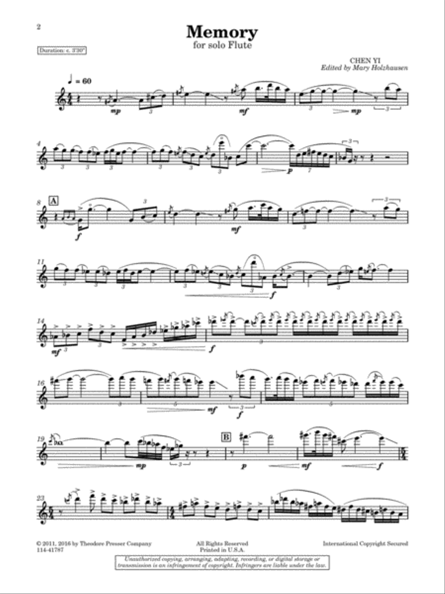 Memory Memory Chamber Music scores gallery preview page 2