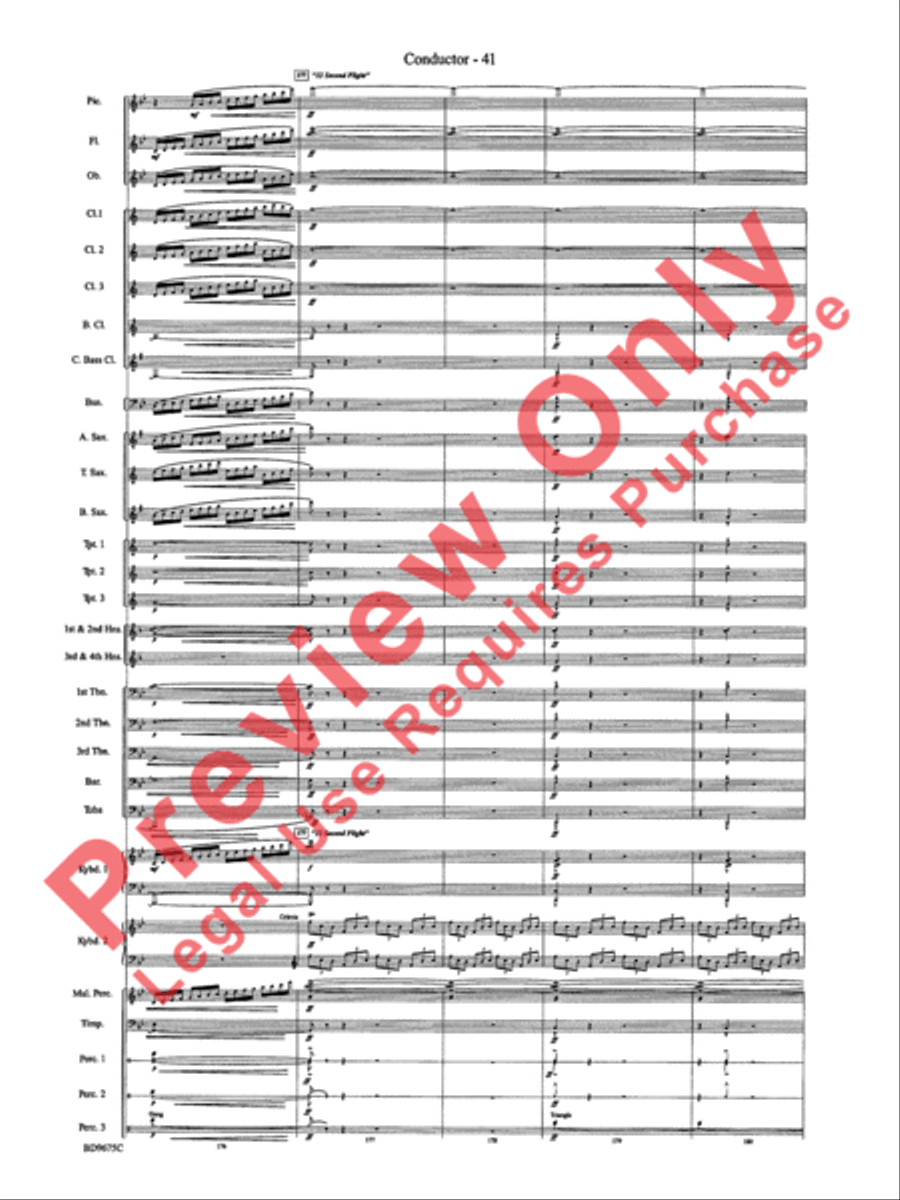 Twelve Seconds to the Moon Concert Band scores gallery preview page 44