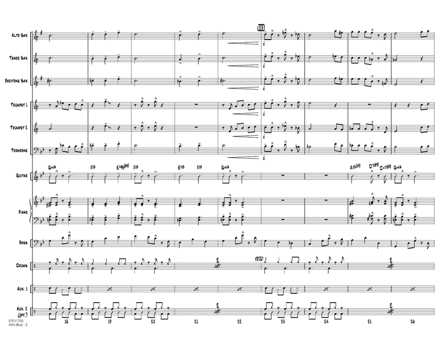 Afro Blue - Conductor Score (Full Score) Jazz Ensemble scores gallery preview page 3