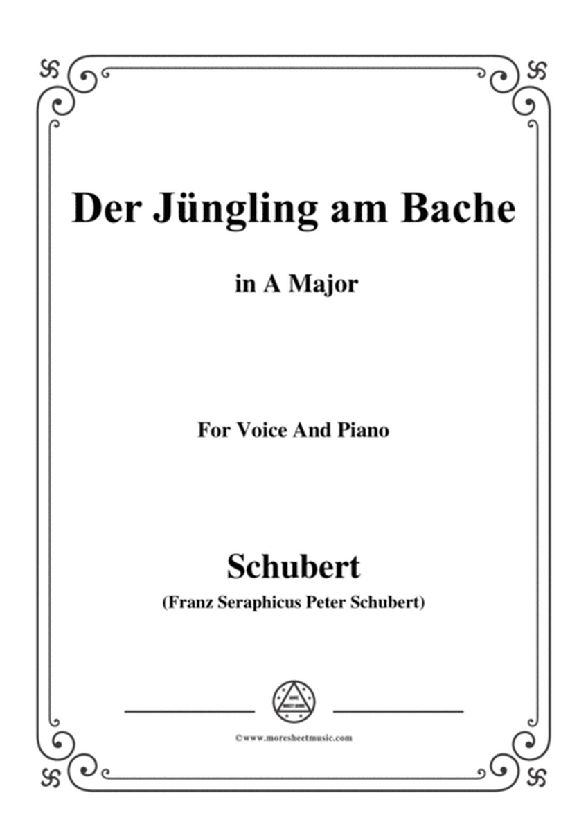 Schubert-Der Jüngling am Bache,A Major,for voice and piano image number null