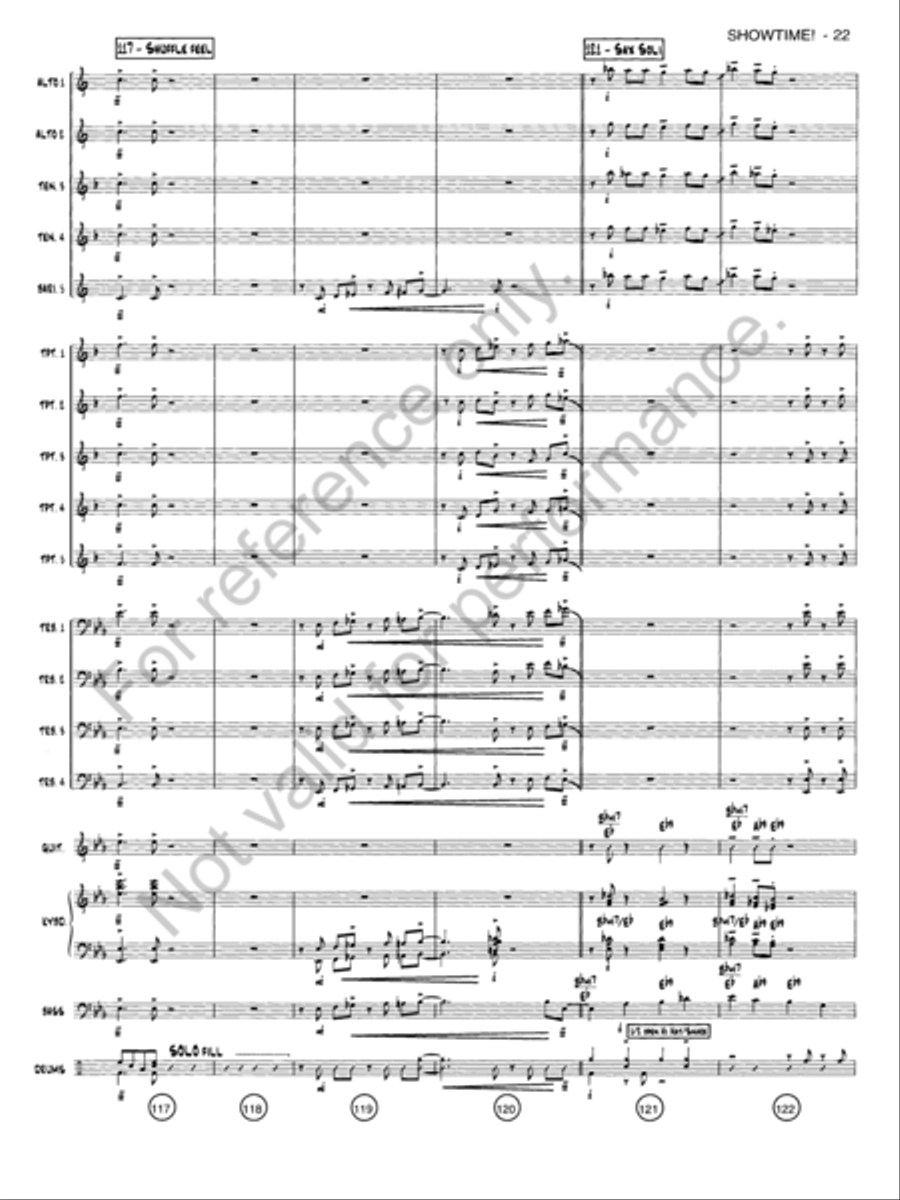 Showtime! Jazz Ensemble scores gallery preview page 21