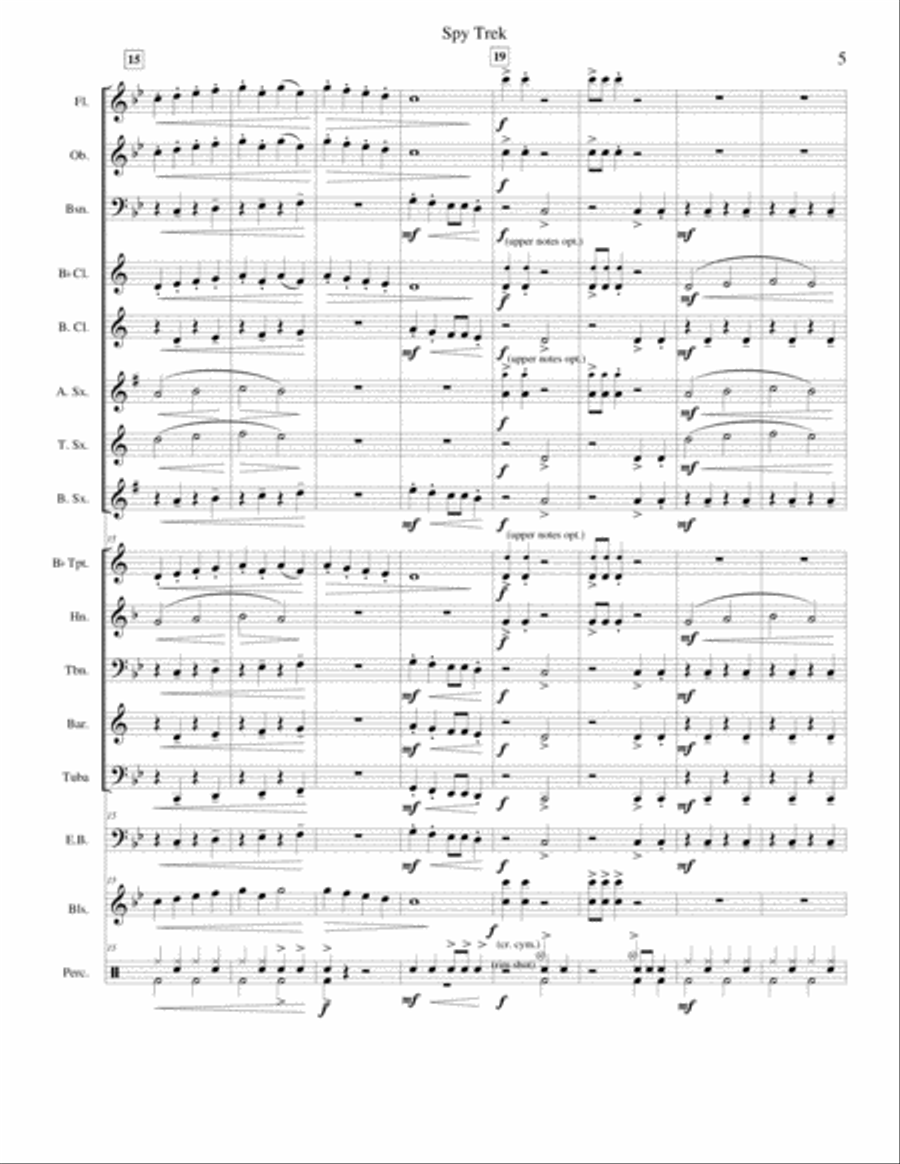 Spy Trek Spy Trek Concert Band scores gallery preview page 6