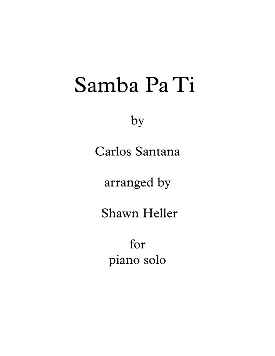 Samba Pa Ti Small Ensemble scores gallery preview page 1