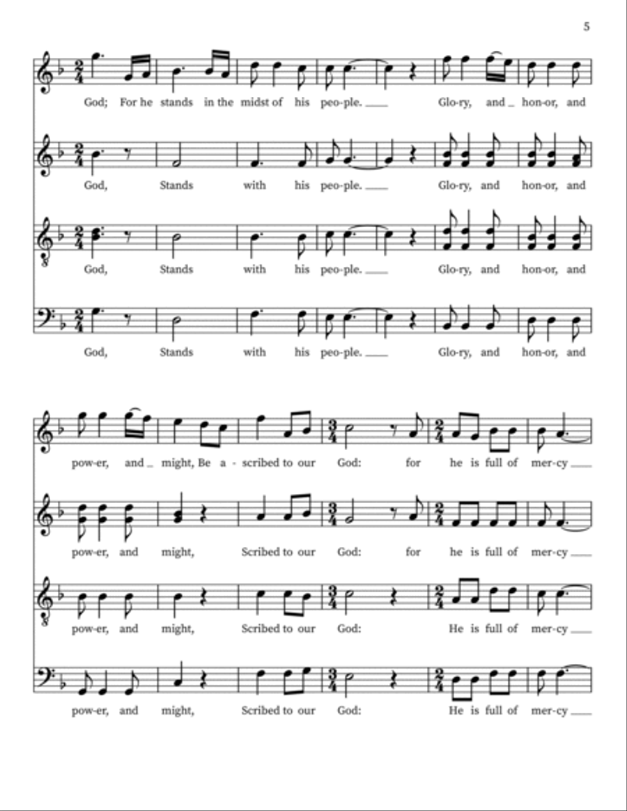 The Lord Hath Brought Again Zion 4-Part scores gallery preview page 5