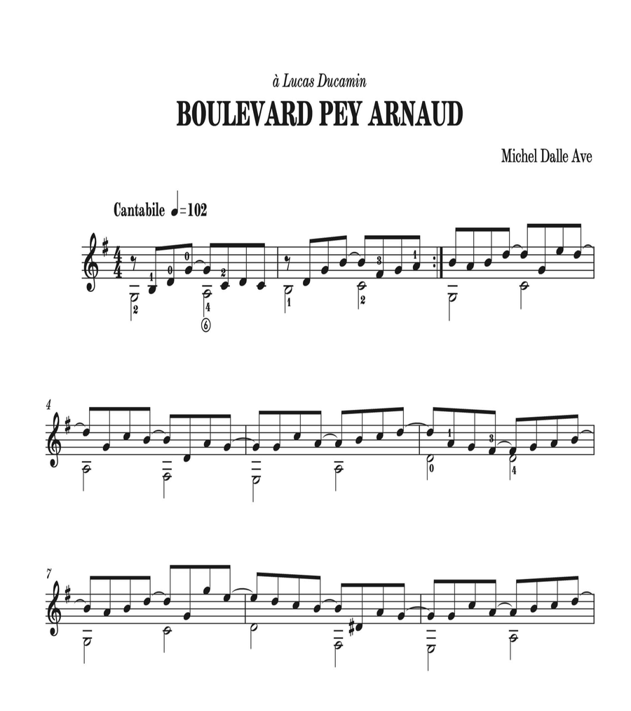 Boulevard Pey Arnaud Boulevard Pey Arnaud Classical Guitar scores gallery preview page 2