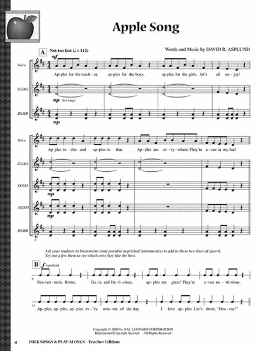 Folk Songs & Play-Alongs Choir scores gallery preview page 2
