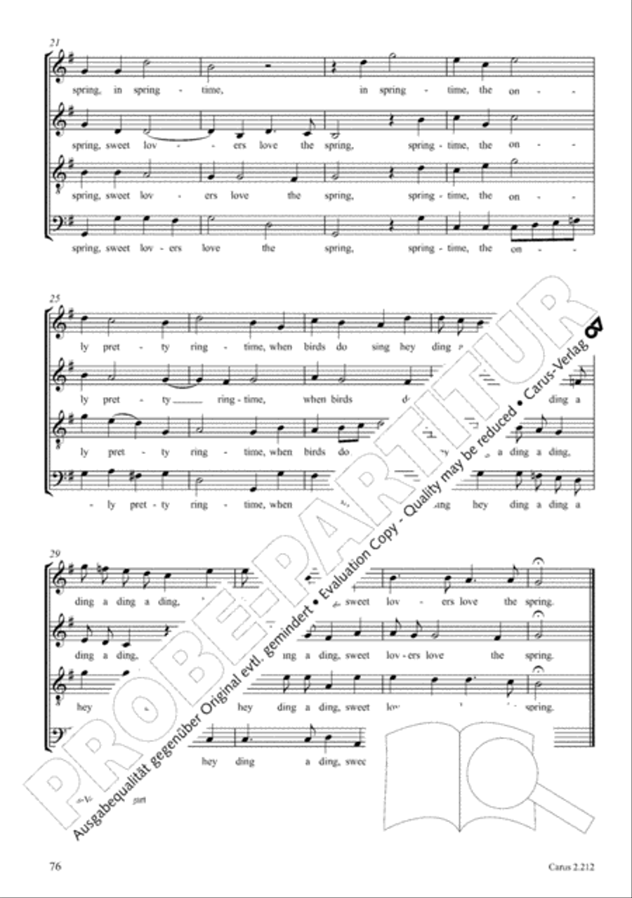 Love songs. Choral collection with CD 4-Part scores gallery preview page 68