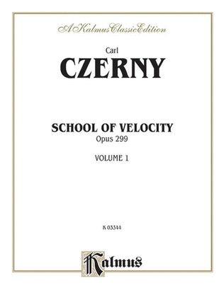 Book cover for School of Velocity, Op. 299, Volume 1