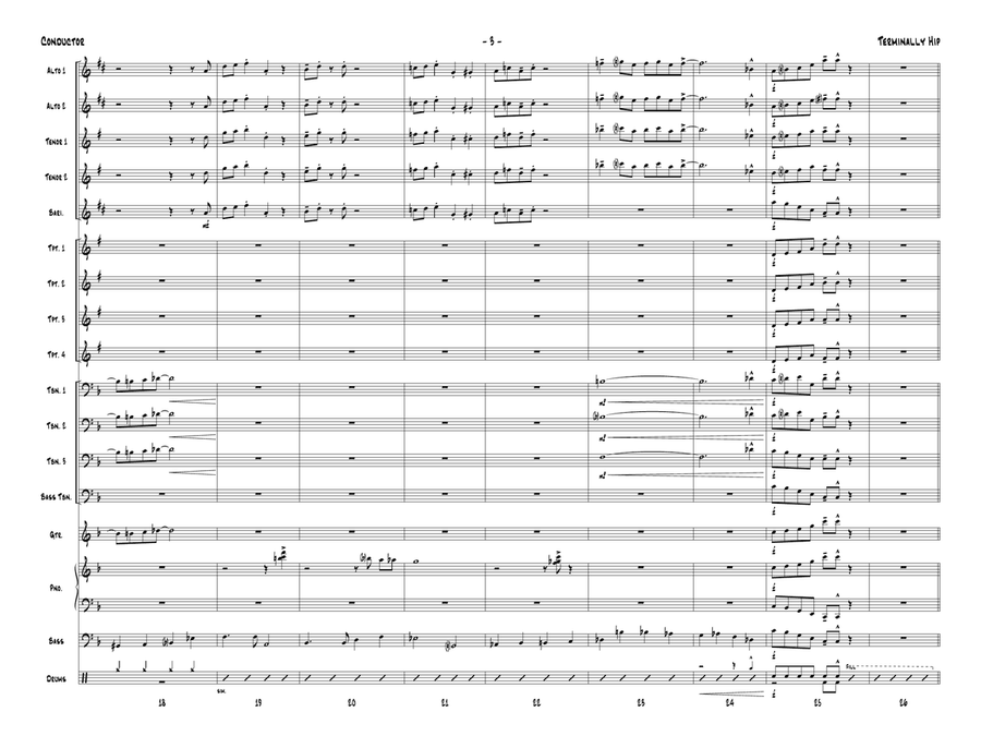 Terminally Hip: Score Jazz Ensemble scores gallery preview page 5