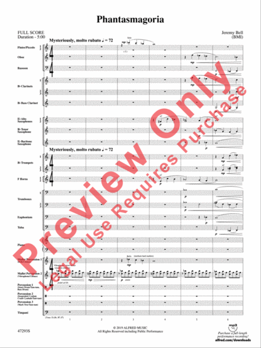 Phantasmagoria Concert Band scores gallery preview page 3