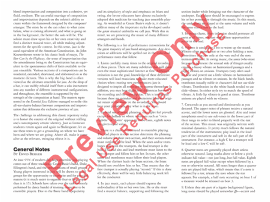 King Porter Stomp Jazz Ensemble scores gallery preview page 4