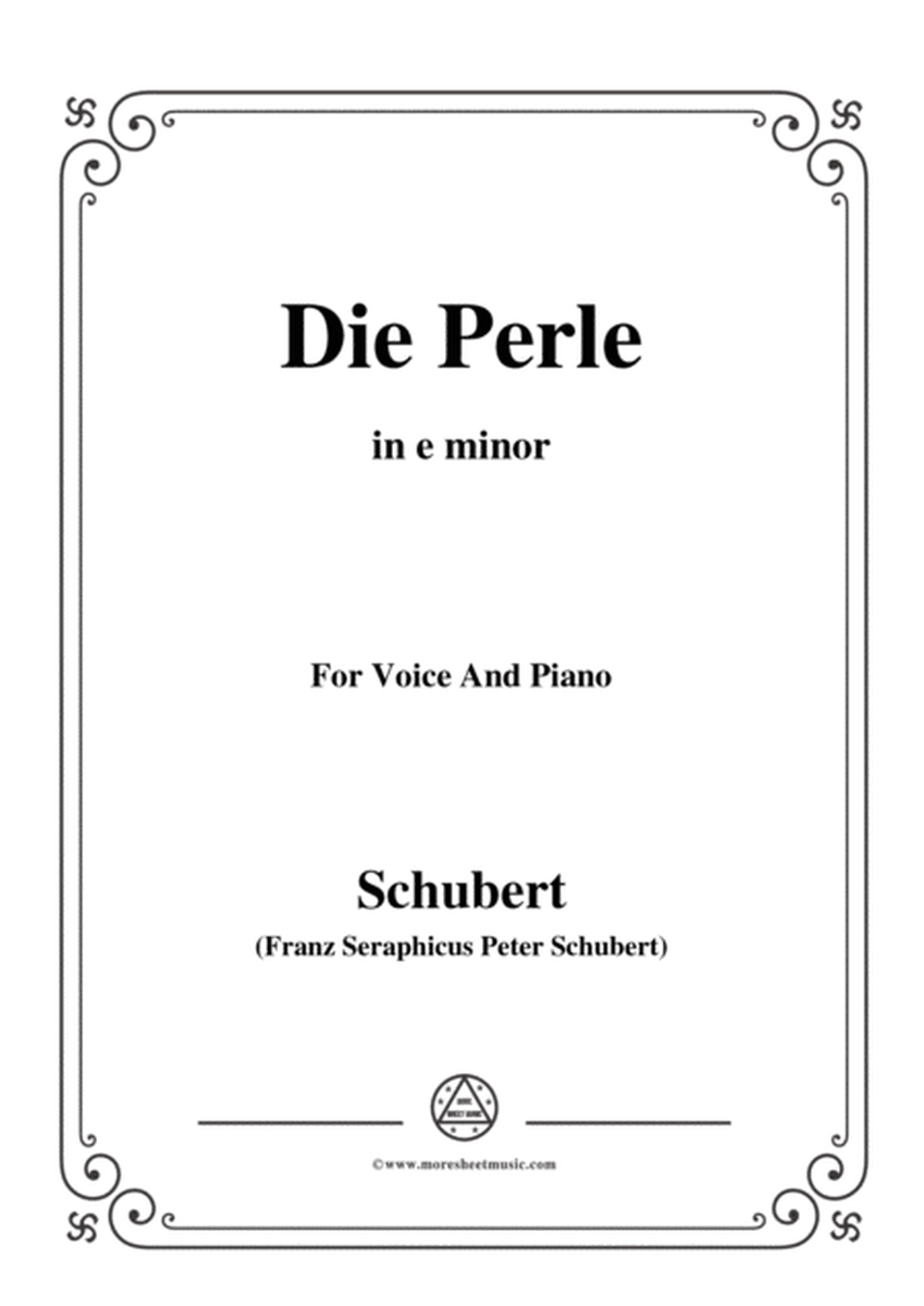 Schubert-Die Perle,in e minor,D.466,for Voice and Piano image number null