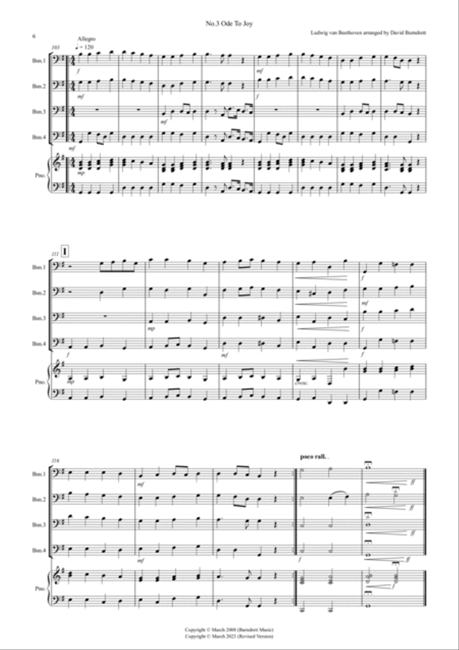 3 Popular Pieces for Bassoon Quartet Woodwind Quartet scores gallery preview page 6
