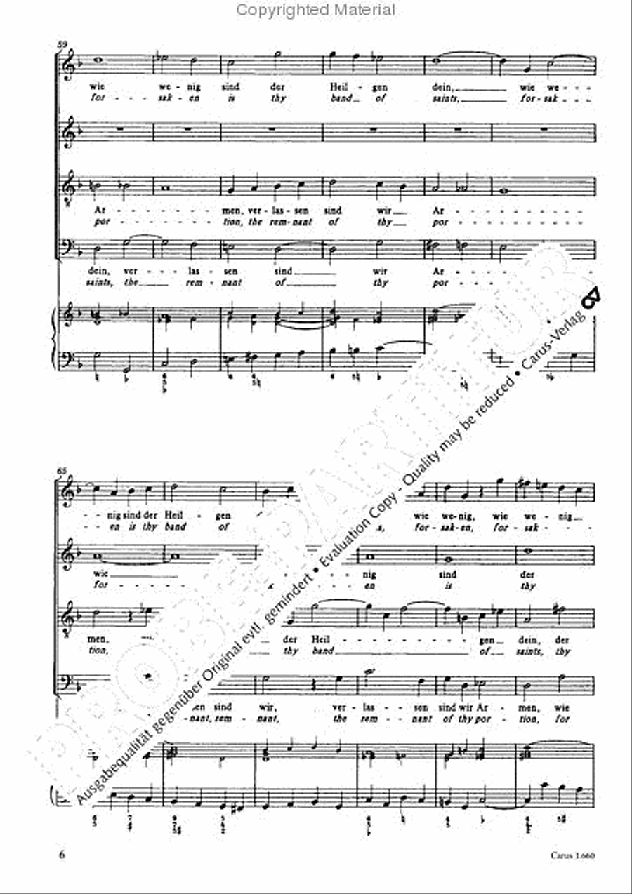 Bach: Ach Gott, vom Himmel; Das wollst du Score scores gallery preview page 7