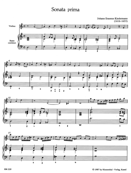 Zwei Sonaten for Violin (Descant or Tenor Recorder) and Basso continuo