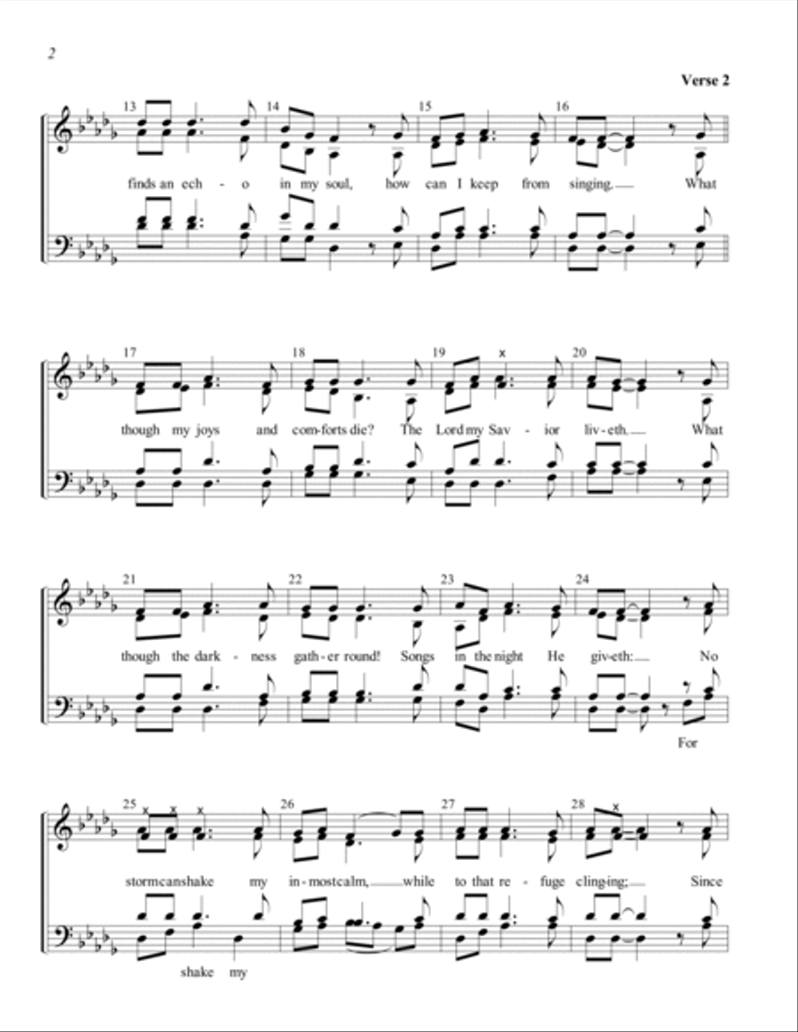 How Can I Keep From Singing 4-Part scores gallery preview page 2