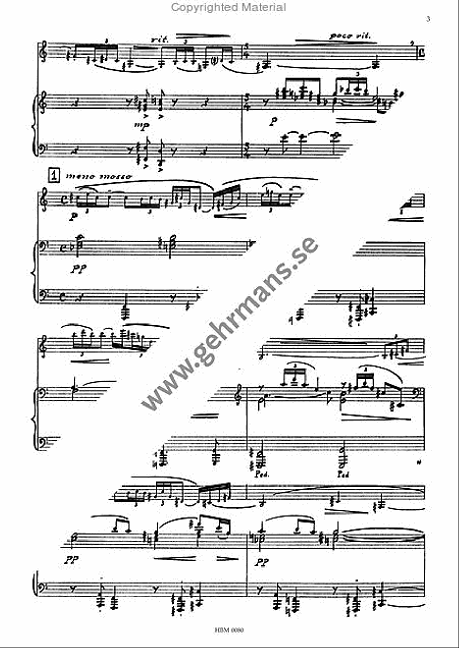Liten svit for klarinett och piano Clarinet Solo scores gallery preview page 3