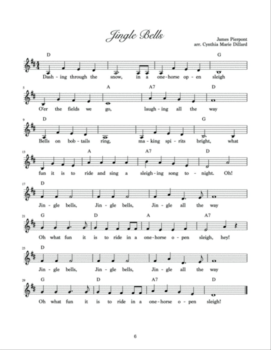 Best Book of Christmas Carols - Leadsheet caroling book (melody/chord only) Voice scores gallery preview page 6