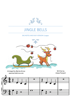 JINGLE BELLS BIG NOTES EASY VERSION