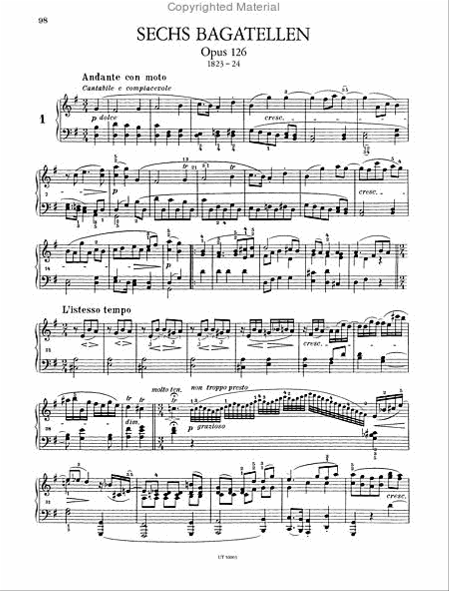 Selected Piano Pieces