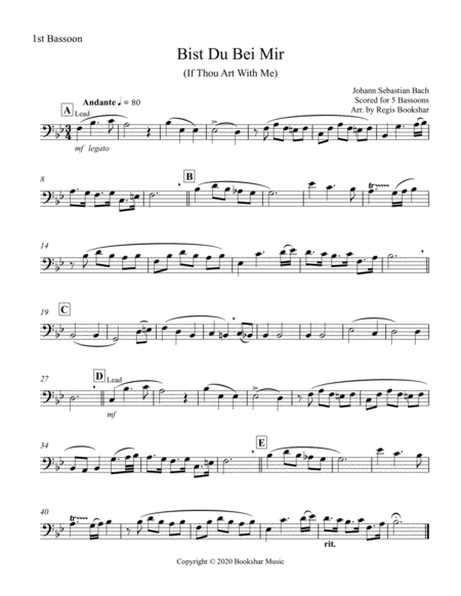 Bist Du Bei Mir (Bassoon Quintet)
