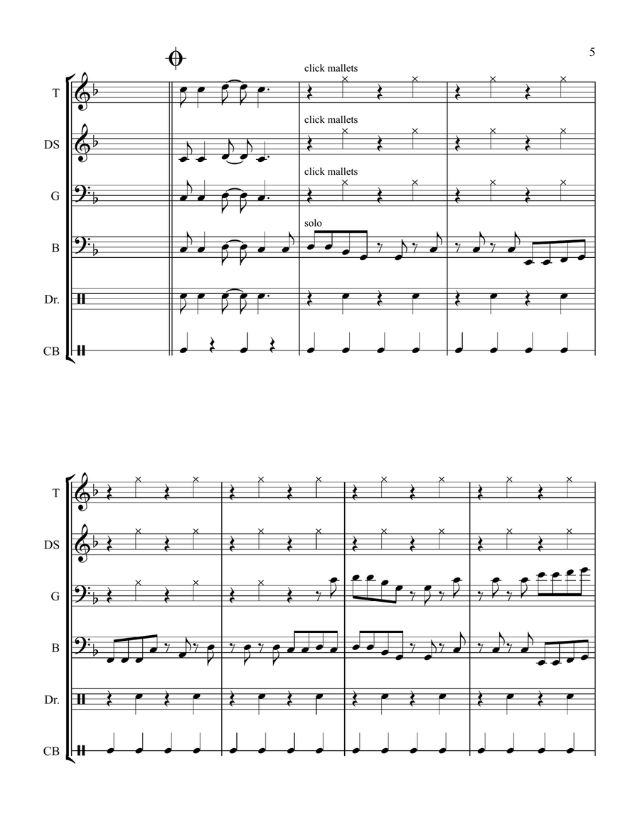 Take On Me Percussion Ensemble scores gallery preview page 5