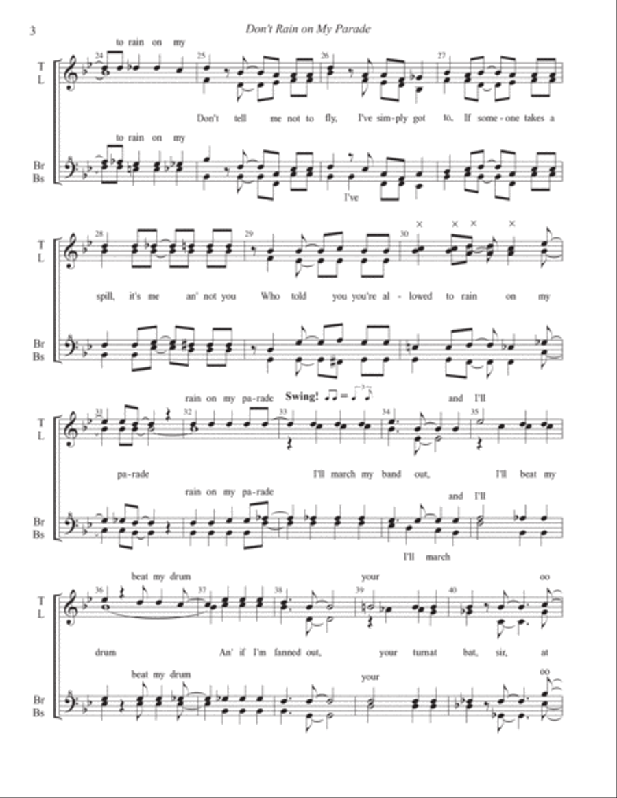 Don't Rain On My Parade SSAA scores gallery preview page 3