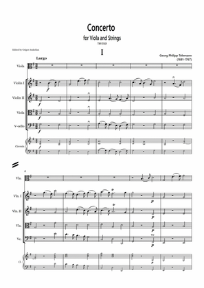 Georg Philipp Telemann. Viola Concerto TWV 51:G9