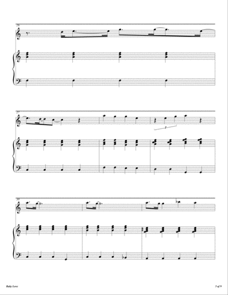 Baby Love Baby Love Flute Solo scores gallery preview page 6