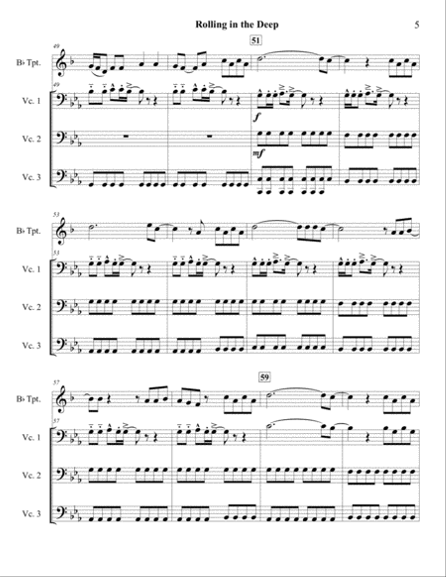 Rolling In The Deep Small Ensemble scores gallery preview page 5