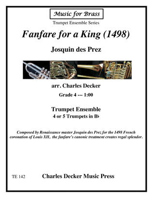 Book cover for Fanfare for a King (1498) for Trumpet Ensemble