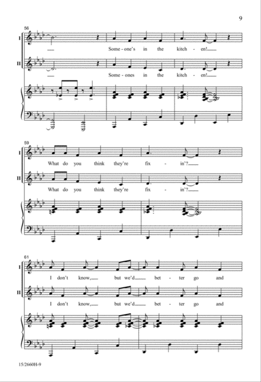 Someone's in the Kitchen! 2-Part scores gallery preview page 9