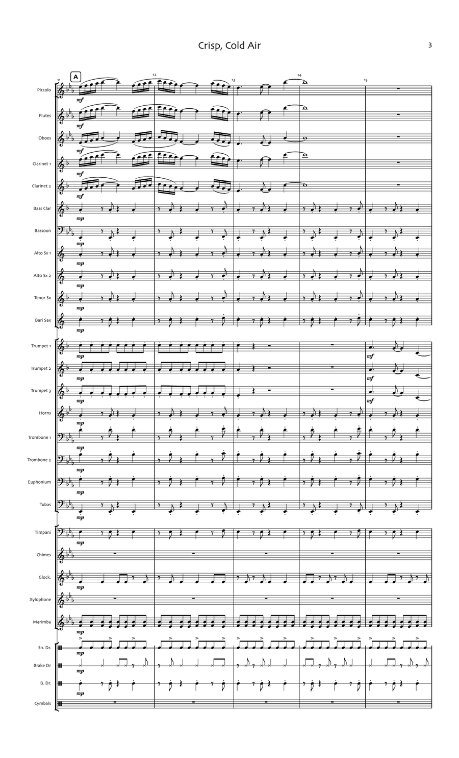 Crisp, Cold Air Concert Band scores gallery preview page 5