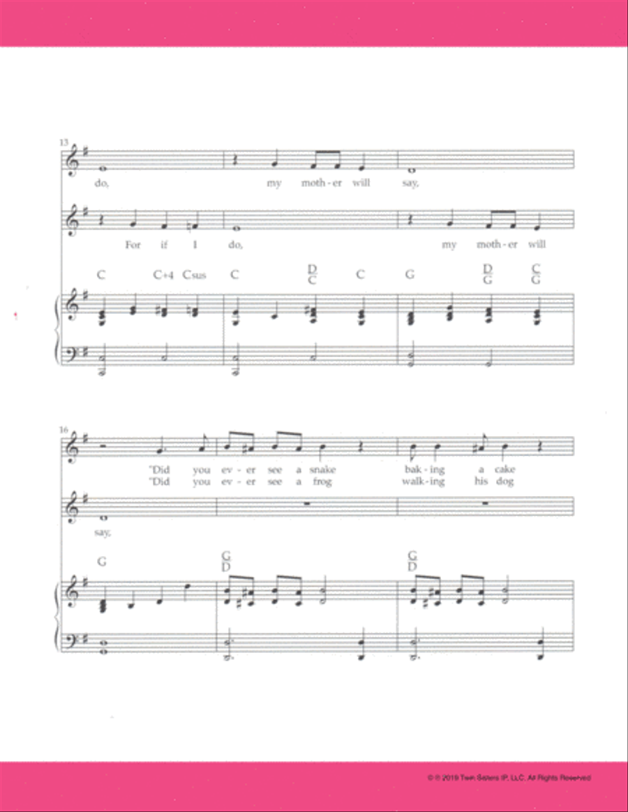 Down by the Bay Voice scores gallery preview page 3