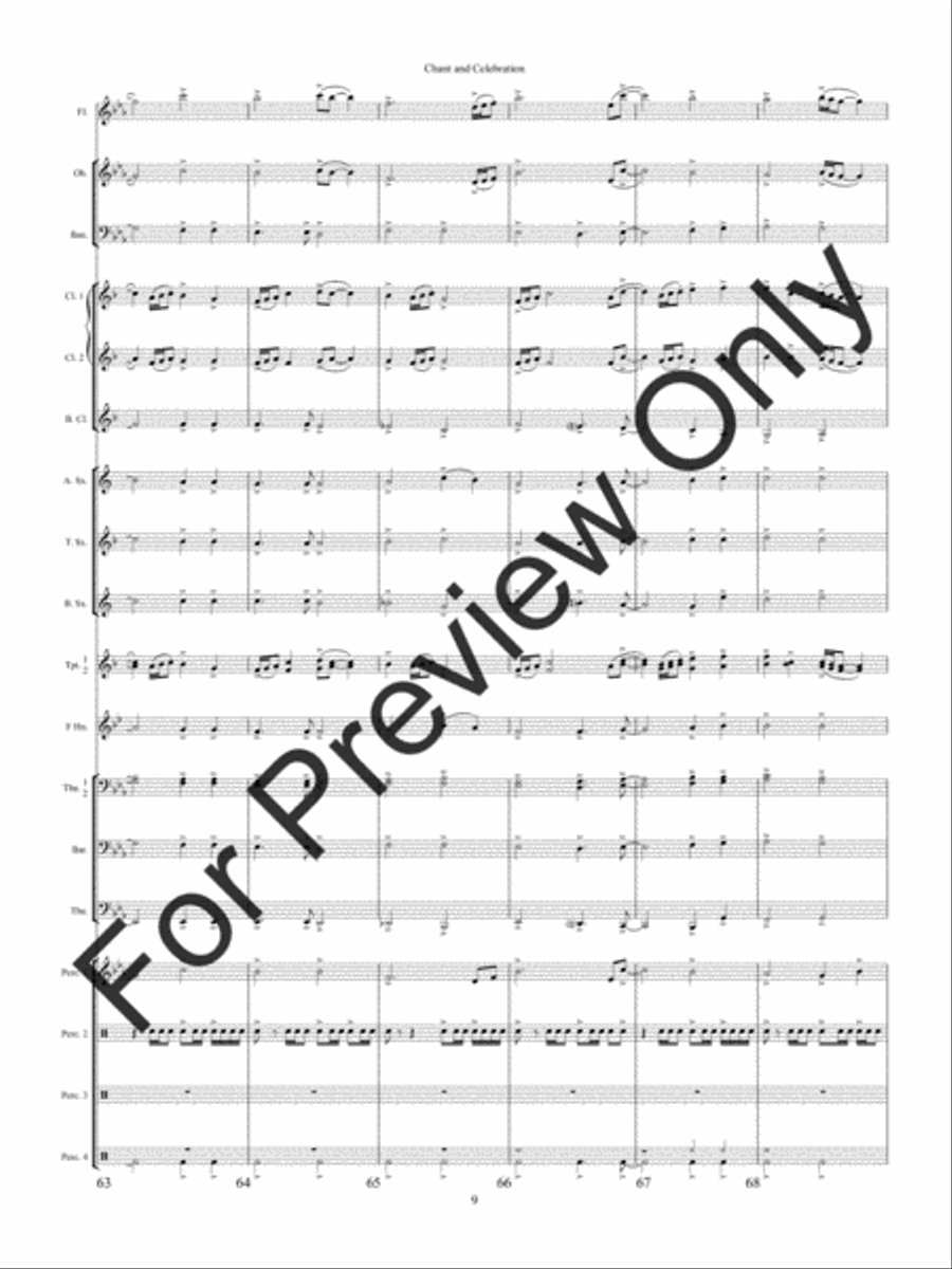 Chant and Celebration Concert Band scores gallery preview page 12