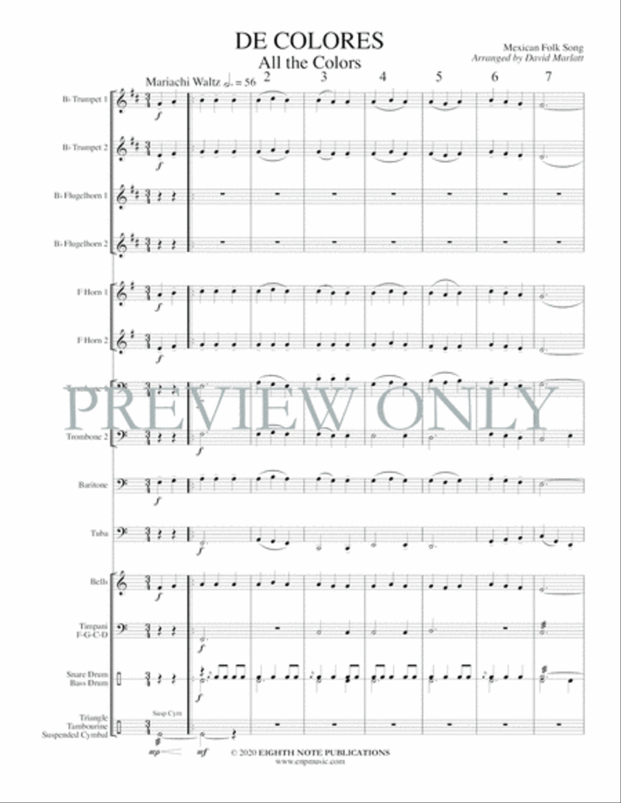 De Colores De Colores Small Ensemble scores gallery preview page 3