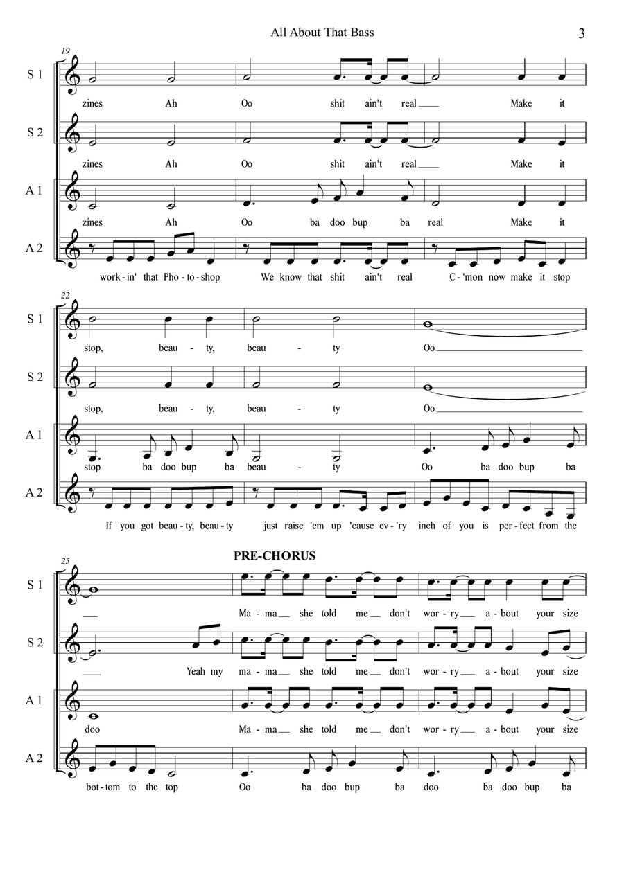 All About That Bass All About That Bass SSAA scores gallery preview page 3