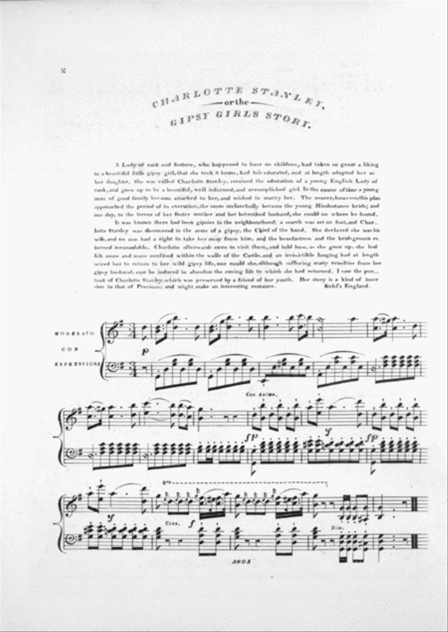 The Gipsey Girl, or, Charlotte Stanley. A True Story Voice scores gallery preview page 2