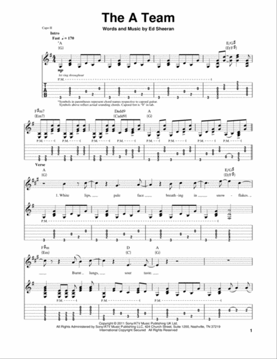 The A Team The A Team Electric Guitar scores gallery preview page 1