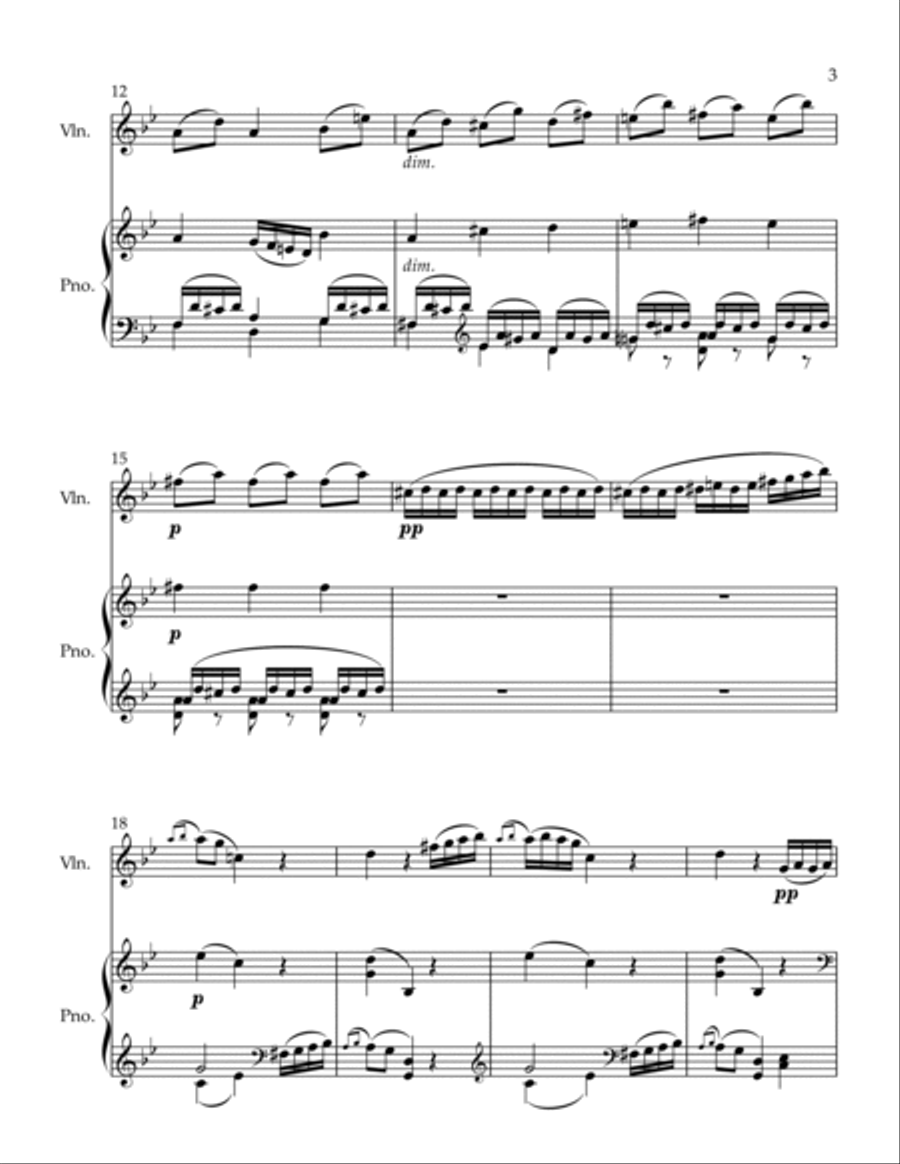 Reverie du Soir Violin Solo scores gallery preview page 3