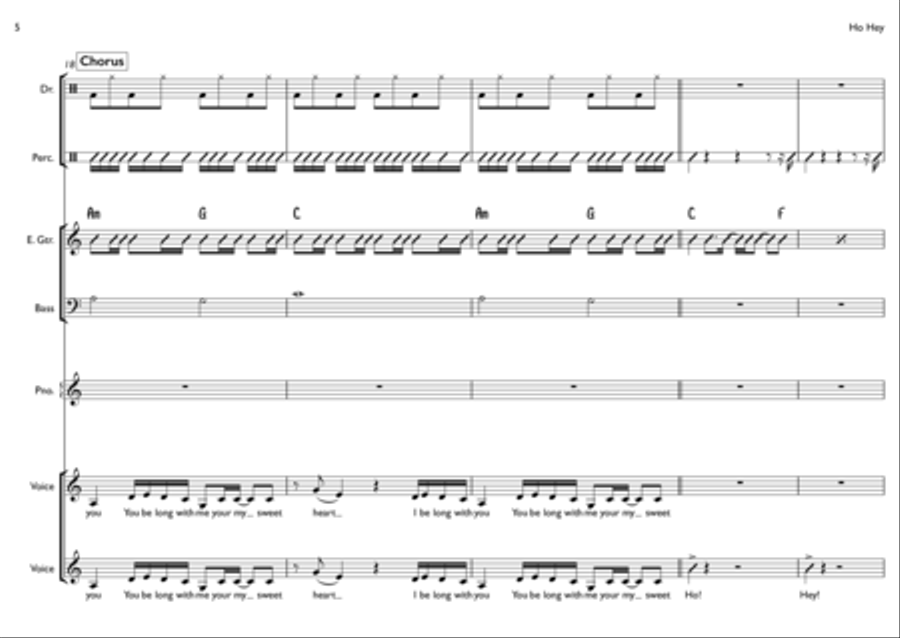 Ho Hey Small Ensemble scores gallery preview page 5