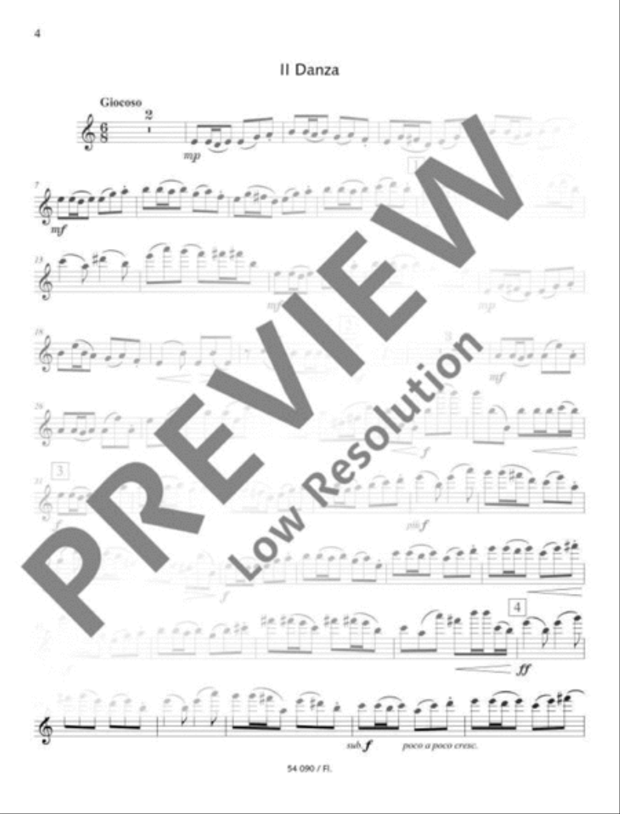 Aria e danza Flute Solo scores gallery preview page 20