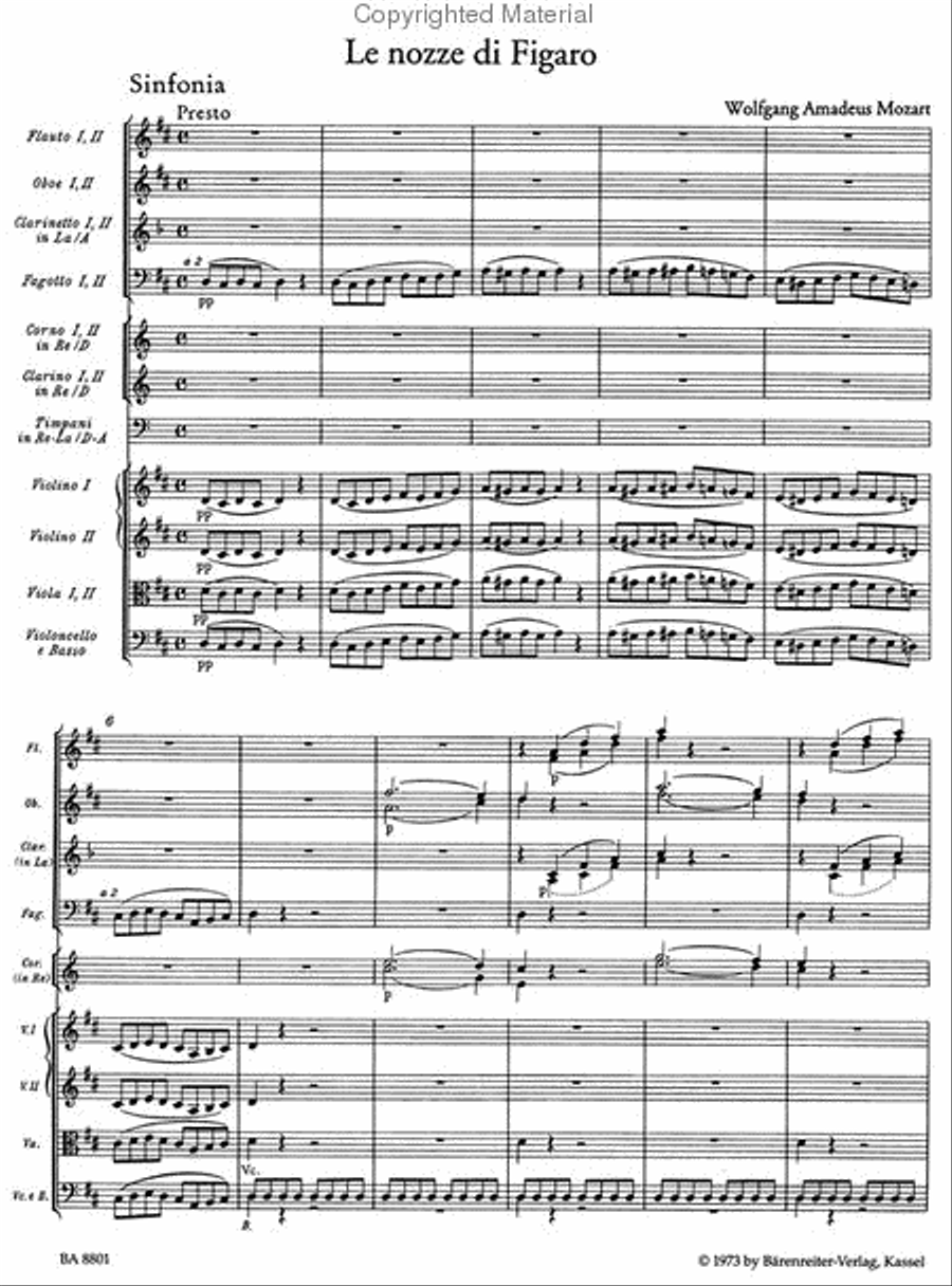 Le nozze di Figaro / The Marriage of Figaro K. 492