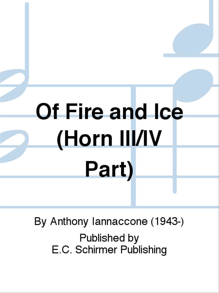 Of Fire and Ice (Horn III/IV Part) Concert Band scores gallery preview page 1