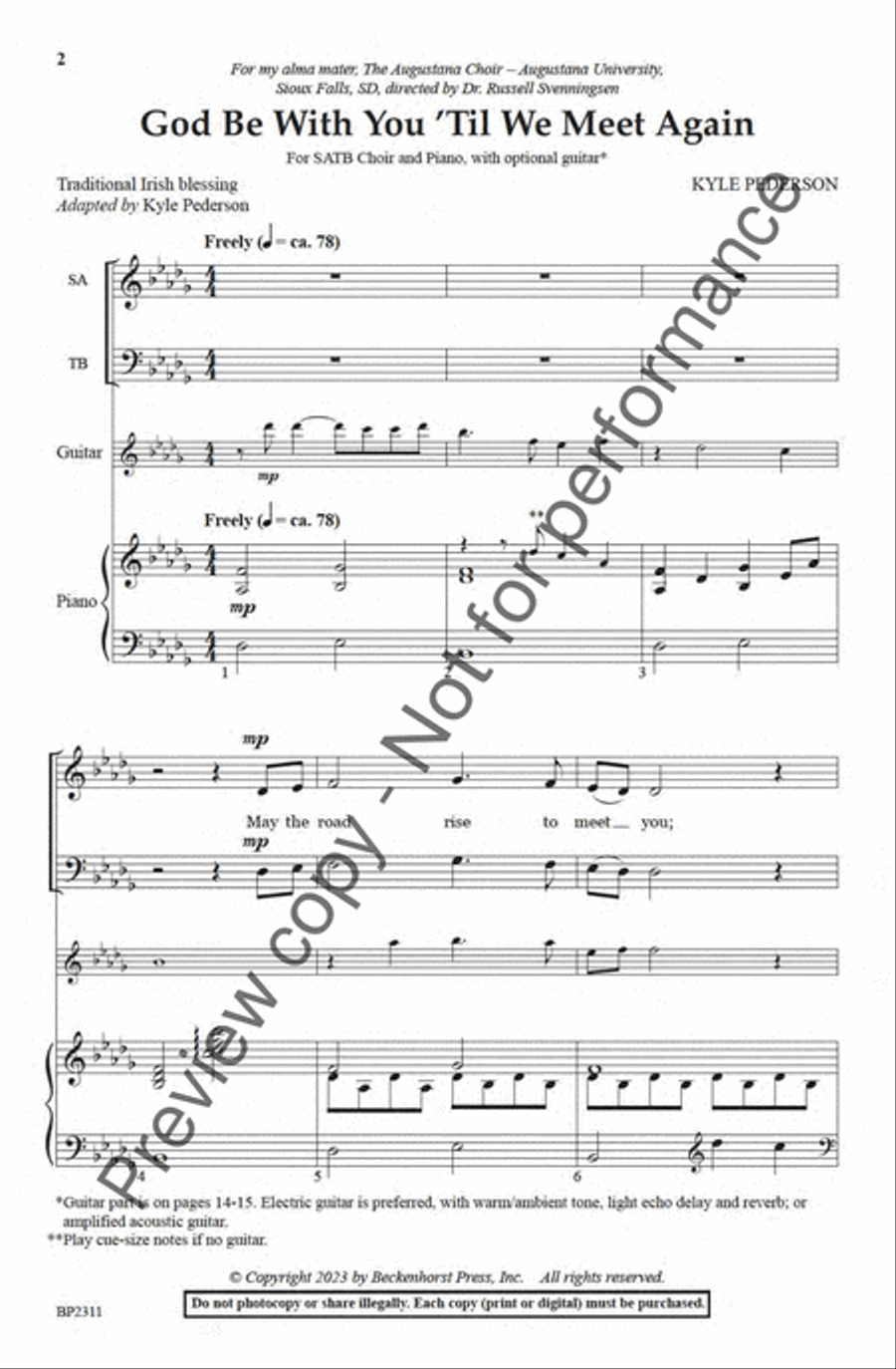 God Be With You 'Til We Meet Again 4-Part scores gallery preview page 2