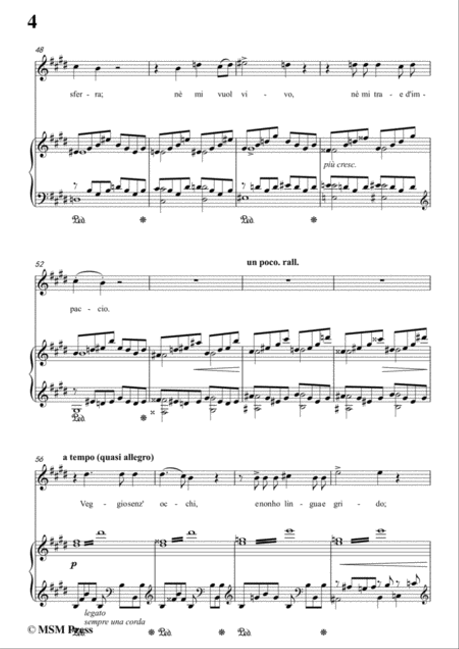 Liszt-Pace non trovo in f minor,for Voice and Piano Voice Solo scores gallery preview page 6