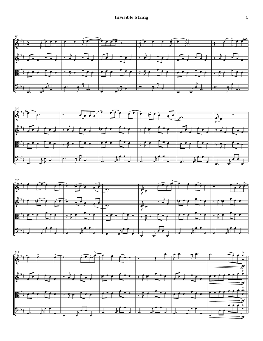 Invisible String String Quartet scores gallery preview page 6