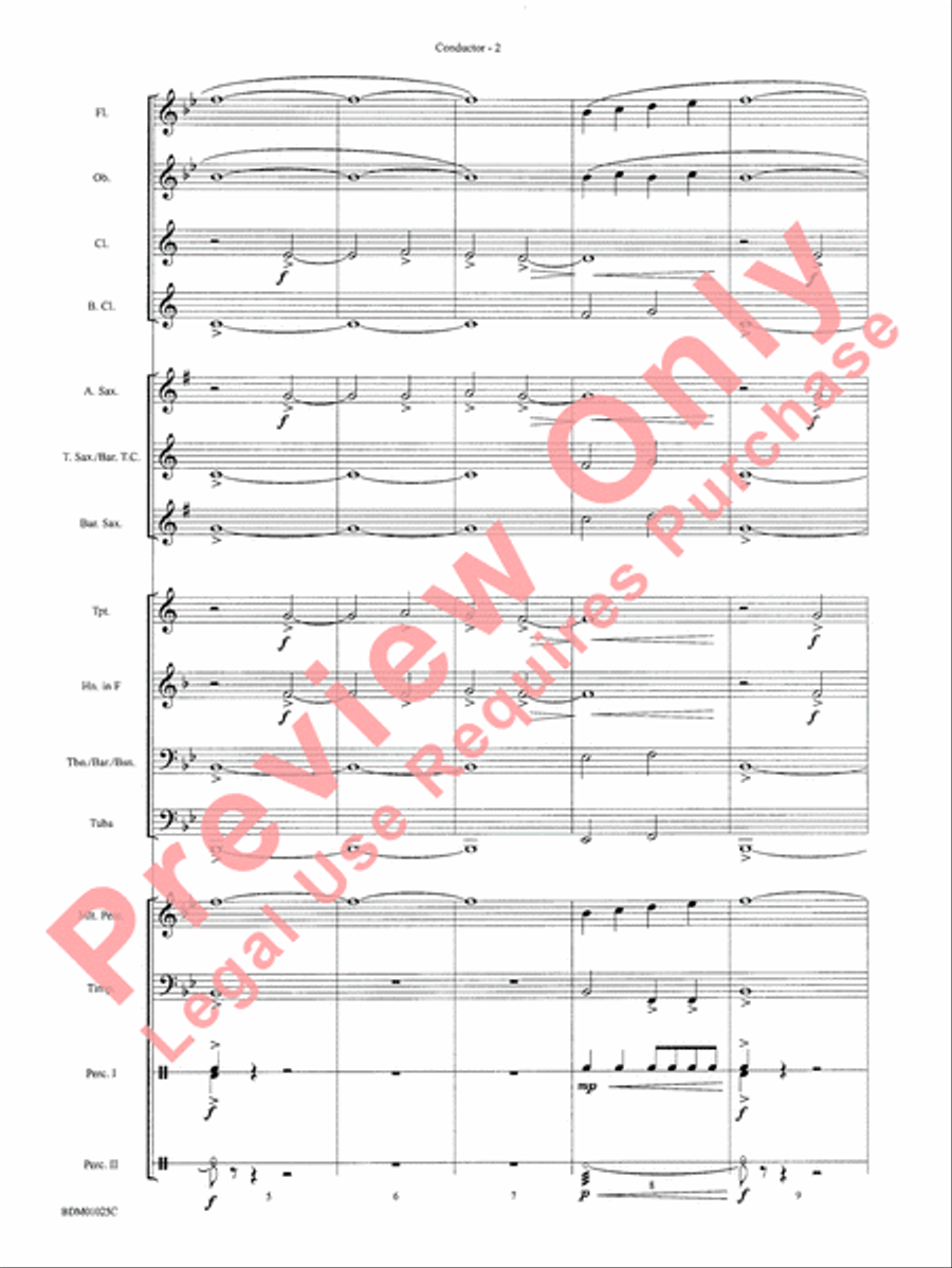 Vandivere Fanfare Concert Band scores gallery preview page 4