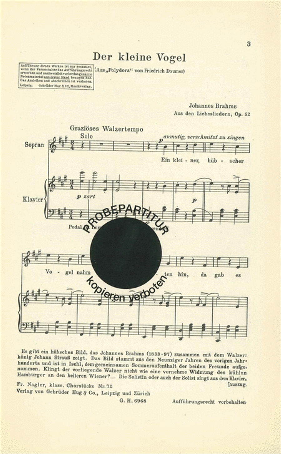 Kleine Vogel Women's Choir scores gallery preview page 1