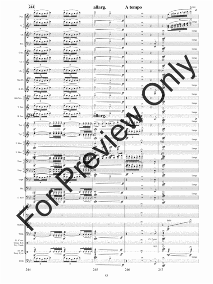 Festival Variations Concert Band scores gallery preview page 46
